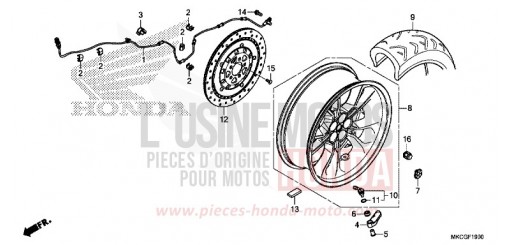 ROUE ARRIERE GL1800L de 2020